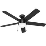 Zeal Ceiling Fan with Light - Matte Black / Matte Black