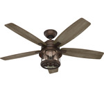 Coral Bay Outdoor Ceiling Fan with Light - Weathered Copper / Barnwood / Drifted Oak