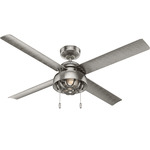 Spring Mill Outdoor Ceiling Fan with Light - Painted Galvanized / Painted Galvanized