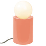 Ceramic Pillar Table Lamp - Gloss Blush