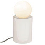 Ceramic Pillar Table Lamp - Gloss White