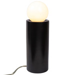 Ceramic Pillar Table Lamp - Matte Black