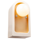 Arcade Wall Sconce - Matte White / Champagne Gold