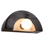 Crescent Wall Sconce - Gloss Black / Matte White