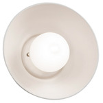 Ceramic Coupe Wall Sconce - Bisque / White