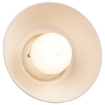 Ceramic Coupe Wall Sconce - Matte White / White