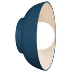 Ceramic Coupe Wall Sconce - Midnight Sky / Matte White / White