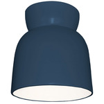 Ceramic Hourglass Ceiling Light Fixture - Midnight Sky / Matte White