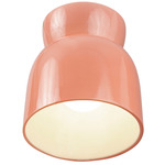 Ceramic Hourglass Outdoor Dark Sky Ceiling Light Fixture - Gloss Blush