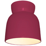 Ceramic Hourglass Outdoor Dark Sky Ceiling Light Fixture - Cerise