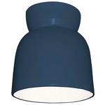 Ceramic Hourglass Outdoor Dark Sky Ceiling Light Fixture - Midnight Sky / Matte White