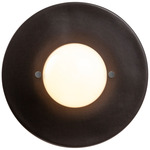 Ceramic Discus Wall Sconce - Carbon