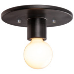 Ceramic Discus Ceiling Light Fixture - Carbon