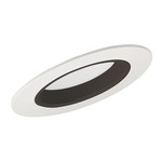 603 Series 6 Inch Super Slope Lensed Shower Trim - White / Black Baffle