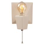 American Classics Geo Wall Sconce - Brushed Nickel / Matte White