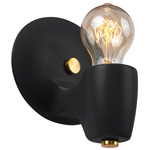 American Classics Ovalesque Wall Sconce - Polished Brass / Carbon