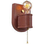 American Classics Nouveau Wall Sconce - Polished Brass / Canyon Clay