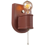 American Classics Nouveau Wall Sconce - Brushed Nickel / Canyon Clay