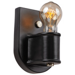 American Classics Nouveau Wall Sconce - Brushed Nickel / Carbon
