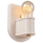 American Classics Nouveau Wall Sconce - Polished Brass / Matte White