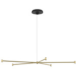 Dependant Circular Canopy for Pendants - Black / Brass