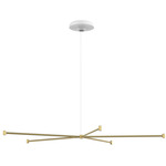 Dependant Circular Canopy for Pendants - White / Brass
