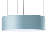 Gea Slim Pendant - Brushed Nickel / Sea Blue Wood