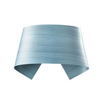 Hi-Collar Wall Light - Brushed Steel / Sea Blue Wood