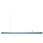 I-Club Long Slim Pendant - Brushed Nickel / Sea Blue Wood