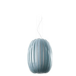 Pod Pendant - Brushed Nickel / Sea Blue Wood