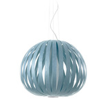 Poppy Pendant - Brushed Nickel / Sea Blue Wood