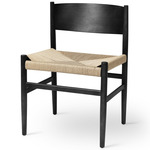 Nestor Side Chair - Black Lacquered Beech / Natural Paper Cord