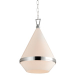 Giza Pendant - Polished Nickel / Opal White