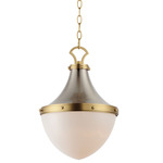 Conrad Pendant - Satin Brass / Satin Nickel / White