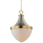 Conrad Pendant - Satin Brass / Satin Nickel / White