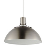 Dawn Pendant - Satin Nickel / Black