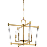 Lucent Chandelier - Heritage Brass / Clear