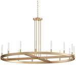 Ovation Chandelier - Gold / Clear Ribbed