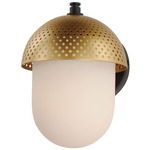 Perf Outdoor Wall Sconce - Black / Gold