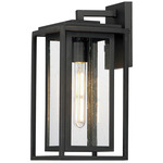 Cabana Outdoor Wall Sconce - Black / Clear Seeded