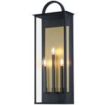 Manchester Outdoor Wall Sconce - Black / Clear