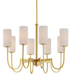 Town & Country Chandelier - Satin Brass / Satin White