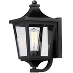 Sutton Place VX Outdoor Wall Sconce - Black / Clear