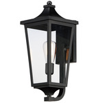 Sutton Place VX Outdoor Wall Sconce - Black / Clear