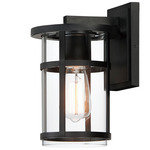 Clyde Vivex Outdoor Wall Sconce - Black / Clear
