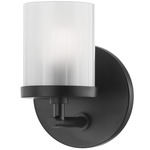 Ryan Wall Sconce - Black / Frosted
