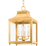 Leigh Pendant - Gold Leaf / Clear