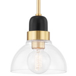 Camile Pendant - Aged Brass / Clear