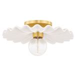 Tinsley Ceiling Light - Aged Brass / Cream