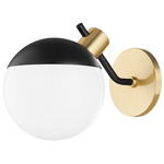 Miranda Wall Sconce - Aged Brass / Black / White